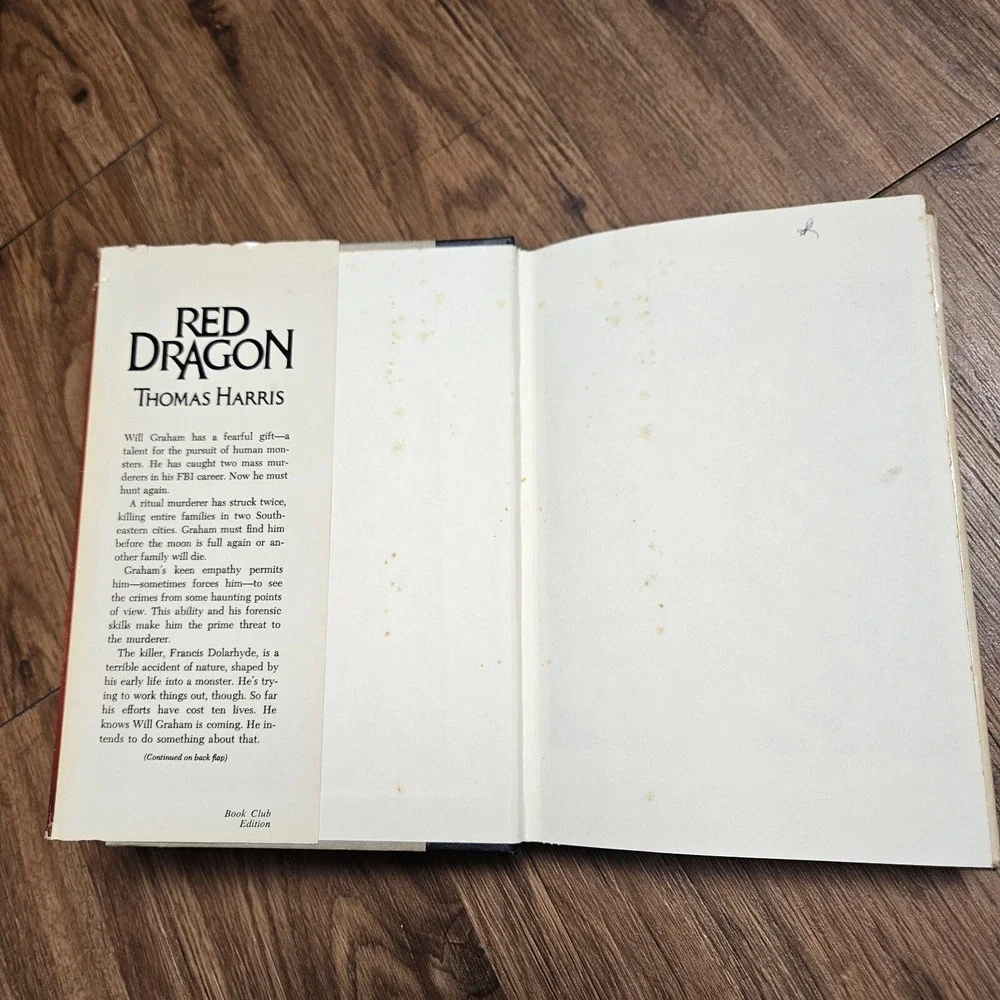 Thomas Harris Red Dragon 1981 Book Club Edition Hannibal‎ Lecter HCDJ Thriller